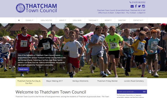 Thatcham town council - website design