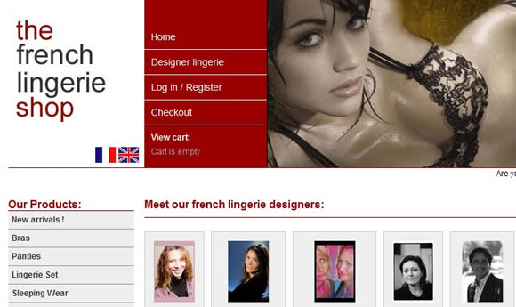 French Lingerie Shop : <a href='http://www.frenchlingerieshop.com' target='portfolio'>http://www.frenchlingerieshop.com</a>