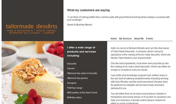 Tailormade Desserts : <a href='http://tailormadedesserts.55uk.net' target='portfolio'>http://tailormadedesserts.55uk.net</a>